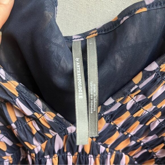 Anthropologie v neck cami peplum top Sz L - Picture 5 of 9